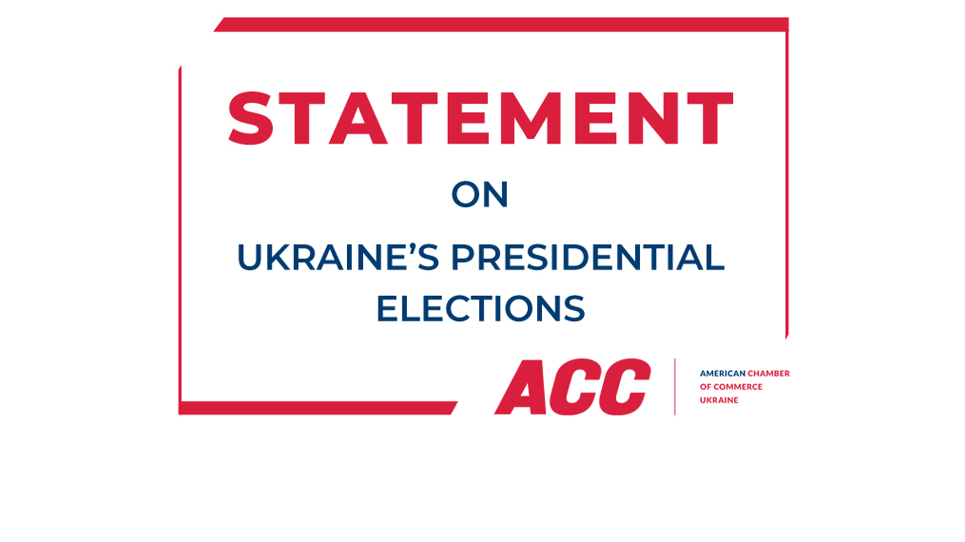 Statement on Ukraine’s Presidential Elections