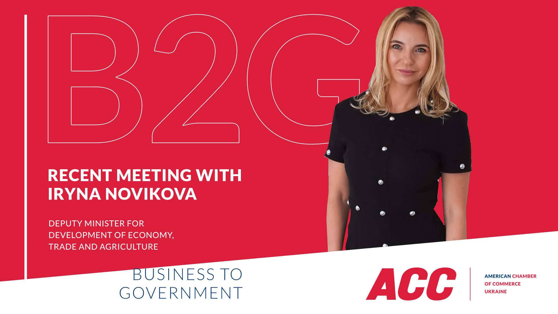 Online Meeting with Iryna Novikova, Deputy Minister for Development of Economy, Trade and Agriculture