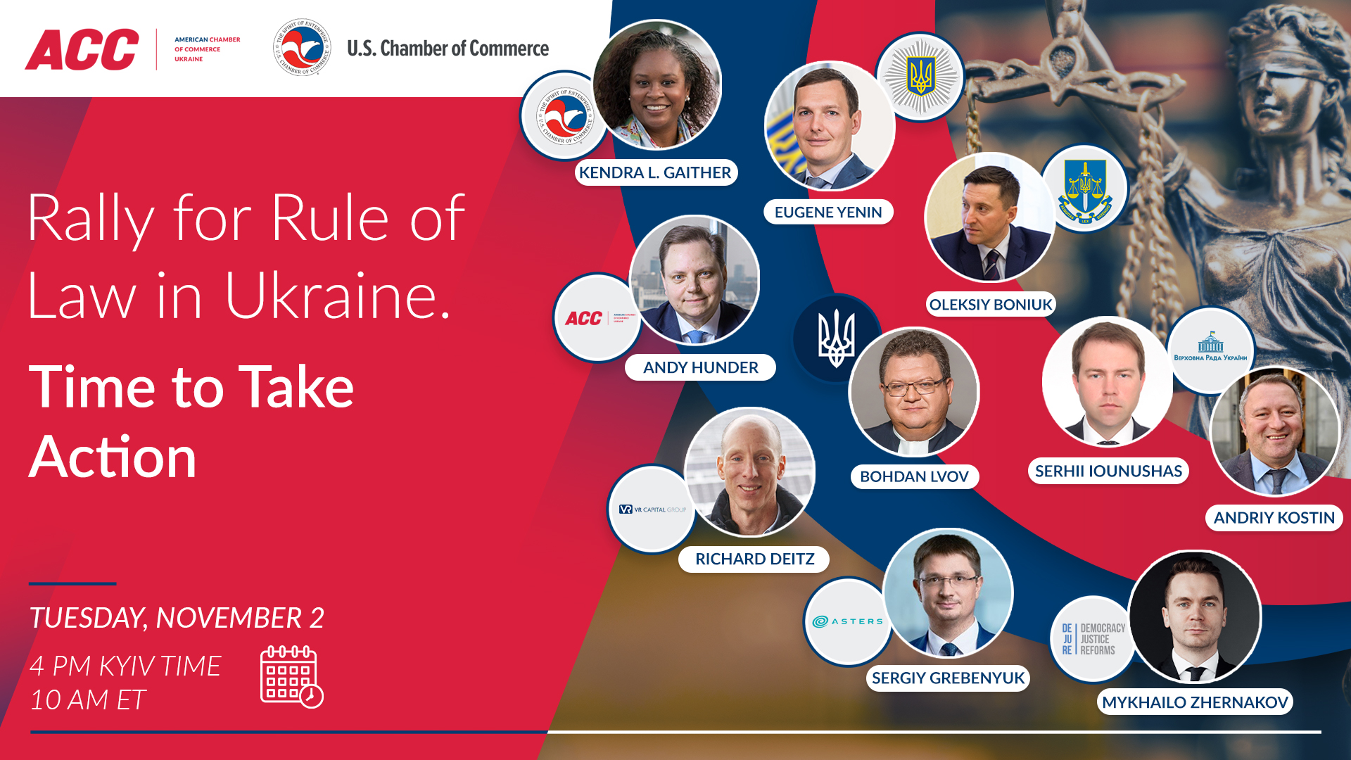 Онлайн панельна дискусія високого рівня «Виступаючи за верховенство права в Україні. Час діяти»