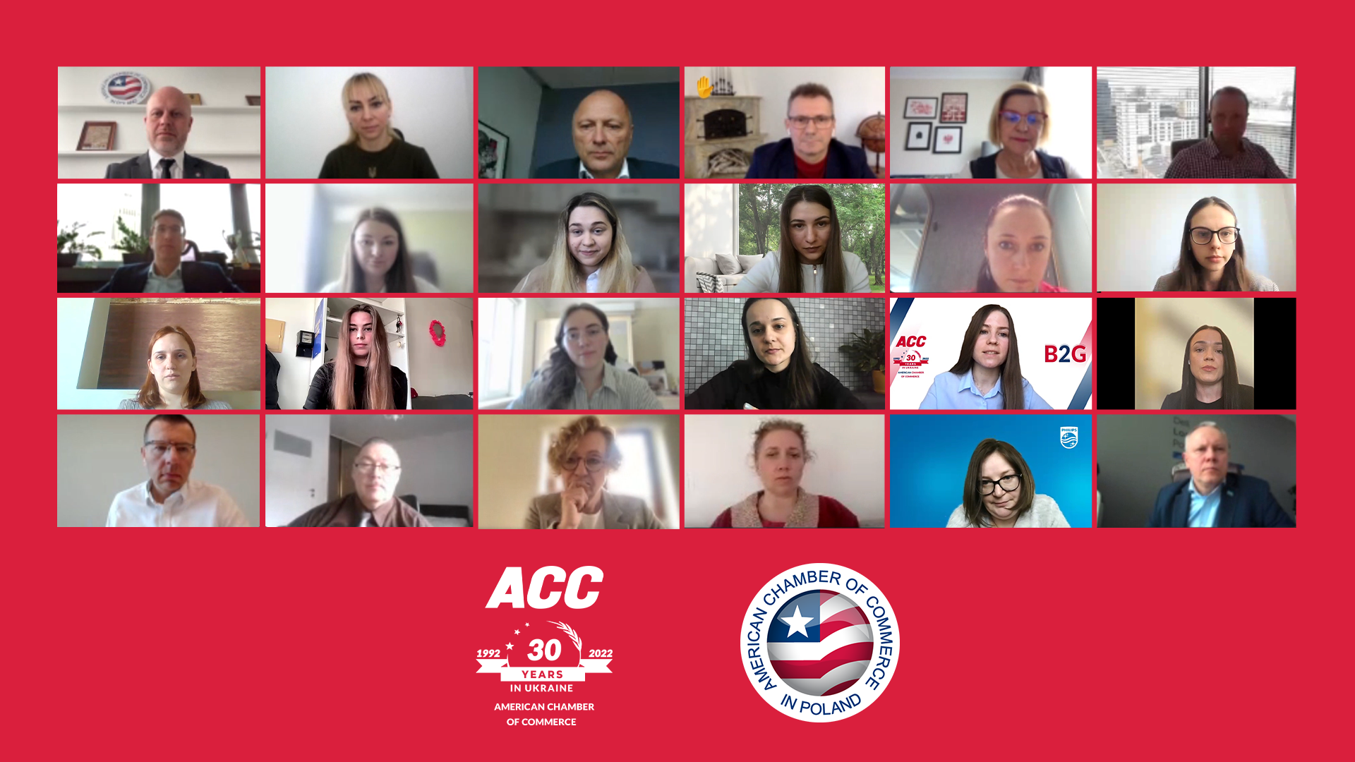 Онлайн-зустріч Робочої групи Американської торгівельної палати Польщі з питань відновлення України з командою Палати в Україні