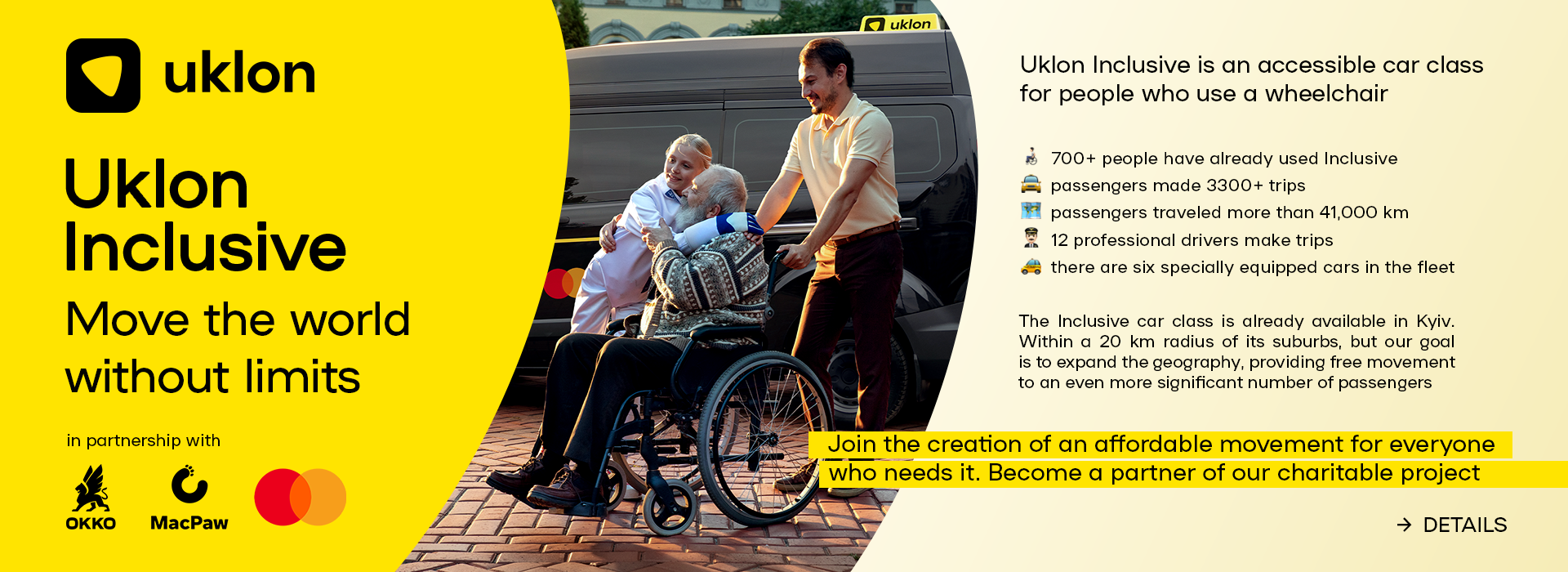 Uklon Launched a Car Class for People with Disabilities Who Use Wheelchairs