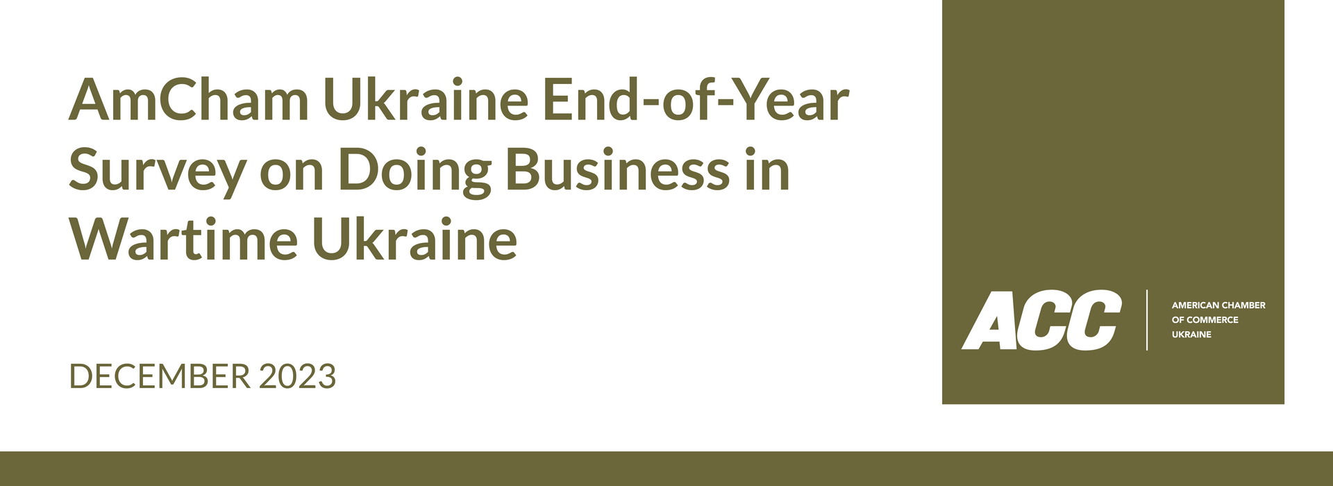 AmCham Ukraine End-of-Year Survey Results: Doing Business in Wartime Ukraine