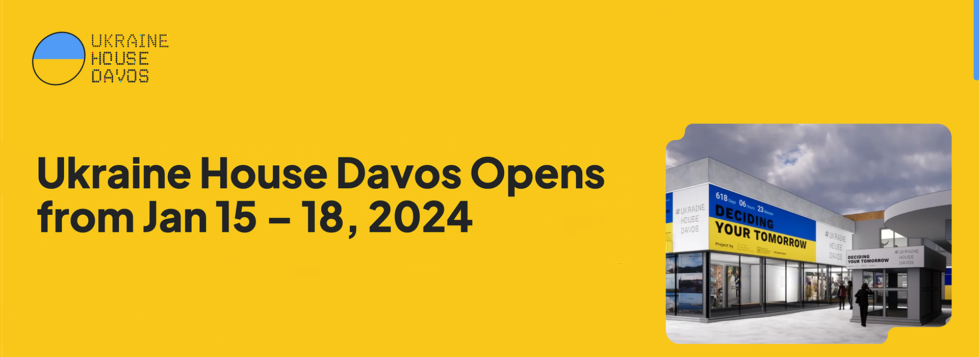 Ukraine House Davos Opens Doors From Jan 15 – 18, 2024